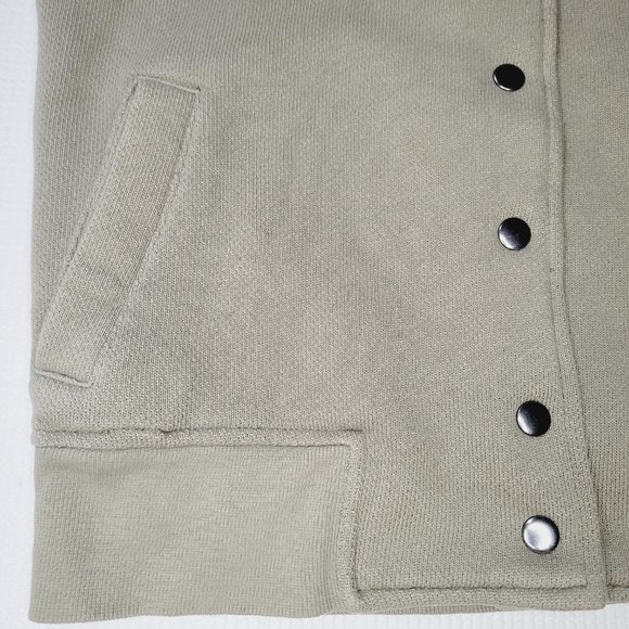 Miles By Madewell Bomber Jacket Womens Olive Green XXS Football Snap Button - Picture 10 of 10